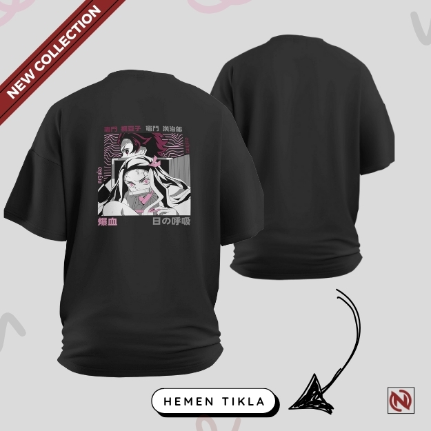 Tanjiro ve Nezuko Oversize Tişört
