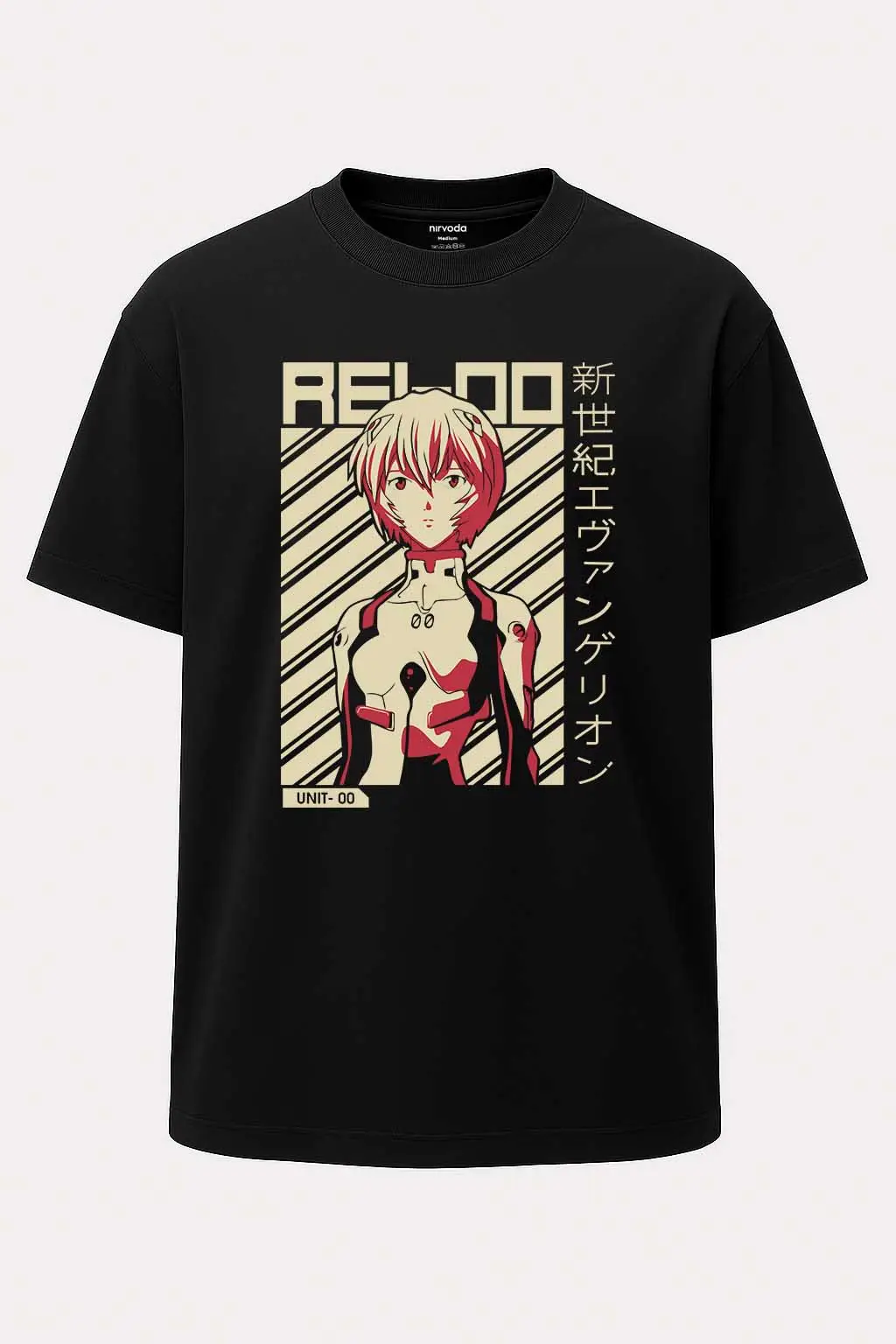Oversize Rei Ayanami Unit 00 Poster Evangelion Baskılı Tişört